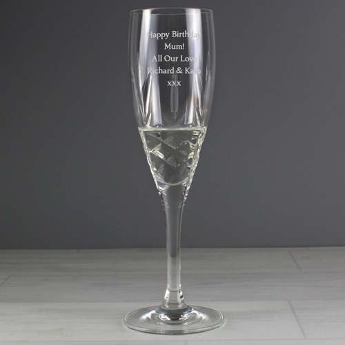 Personalised Crystal Champagne Flute