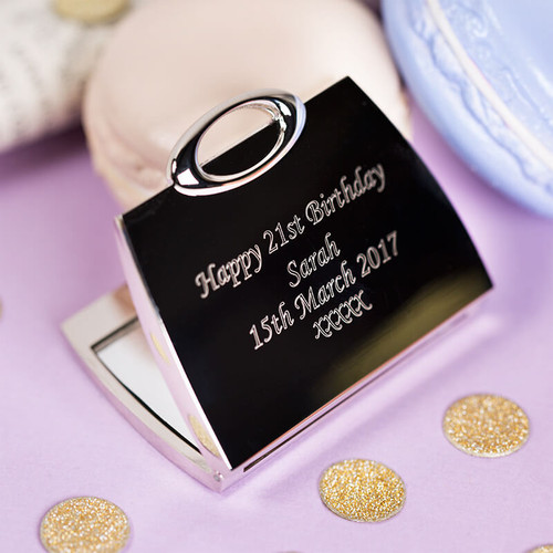 Personalised Handbag Compact Mirror