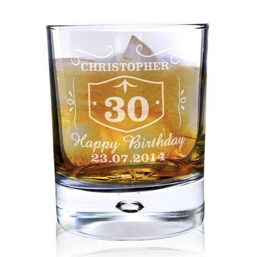 Personalised Birthday Whisky Glass
