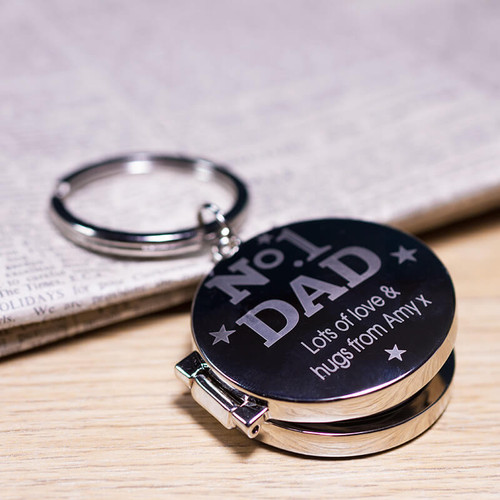 Personalised No1 Dad Keyring