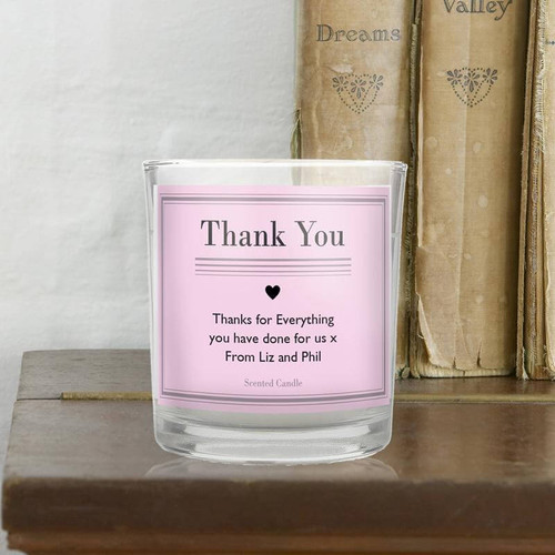 Personalised Classic Pink Scented Jar Candle