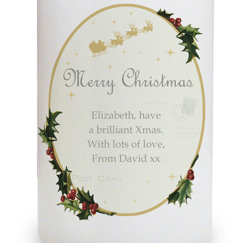 Personalised Traditional Christmas Candle