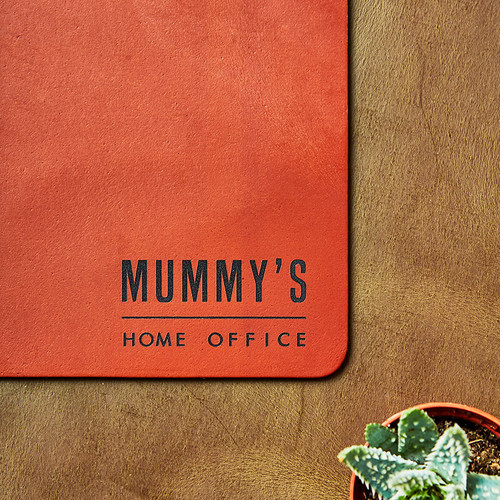 Personalised Vintage Leather Home Office Desk Mat