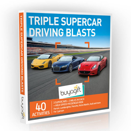 Triple Supercar Driving Blasts Experience Box