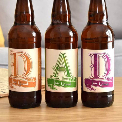 Personalised Beer 3 Pack Dad Set Label