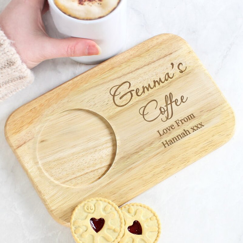 Personalised Wooden Coaster Tray