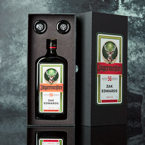 Personalised Jagermeister and Shot Glasses Gift Set - 70cl