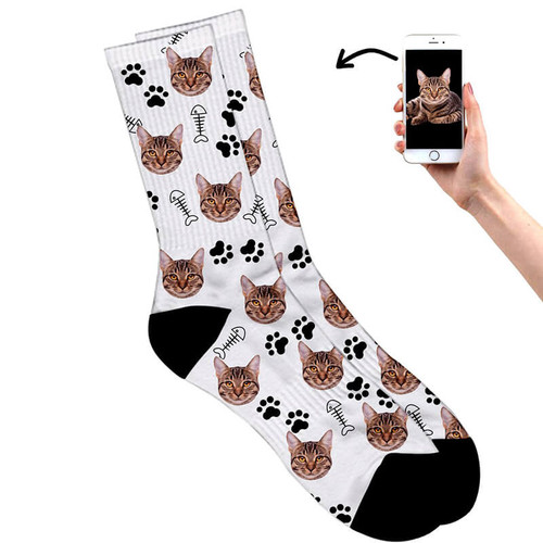 Personalised Cat on Socks