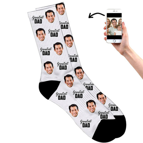 Personalised Greatest Dad Face Socks