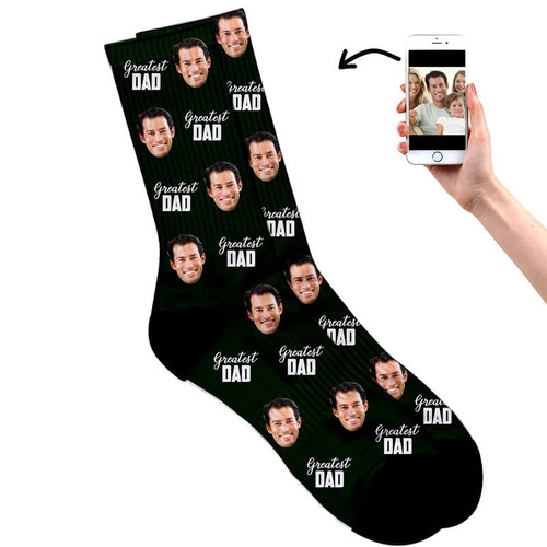 Personalised Greatest Dad Face Socks