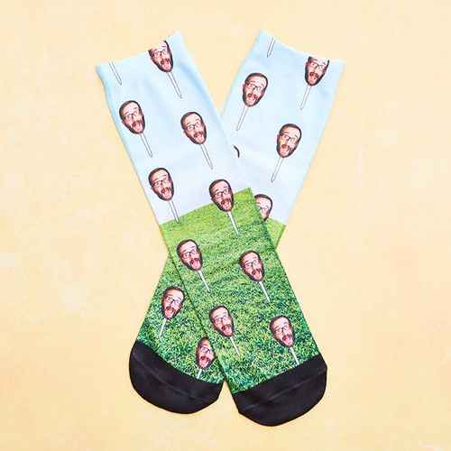 Personalised Face Golf Tee Socks