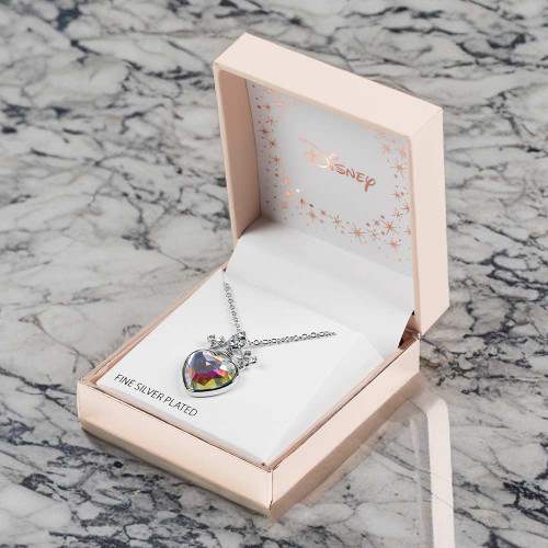 Disney Princess Heart Stone and Crystal Pendant Necklace