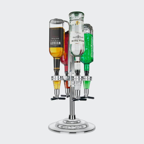 Final Touch LED 4 Bottle Bar Caddy