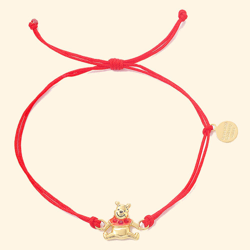 Disney Red and Yellow Gold Adjustable Cord Bracelet