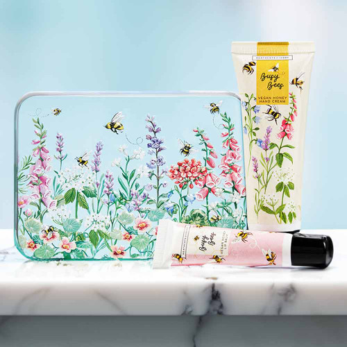 Busy Bees Hand Cream & Lip Balm Tin