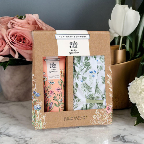 Heathcote & Ivory In the Garden Gardening Gloves and Shea Butter Handcream