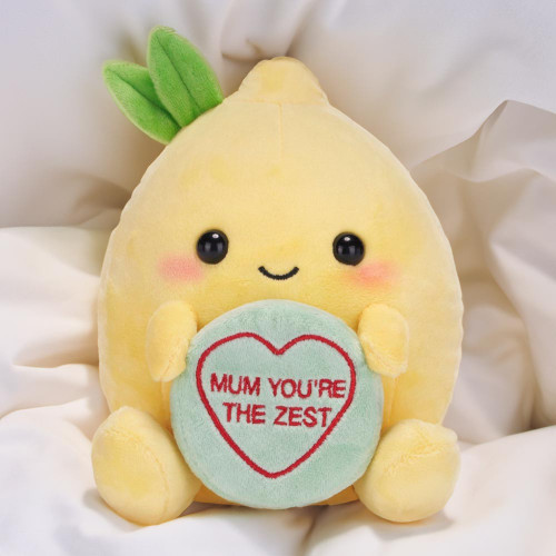 Love Hearts Mum You're The Zest Lemon Plush