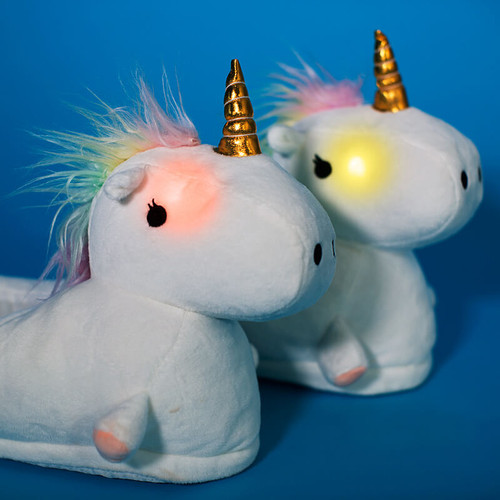 Unicorn slippers sales light up