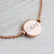 Personalised Rose Gold Plated Disc Bracelet