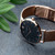 Personalised Rose Gold Mesh Strapped Watch - Black Dial