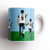 Personalised Hand in Hand Dad Football Mug