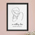 Personalised Line Art New Mum and Baby's Love Print - A4 Black Frame
