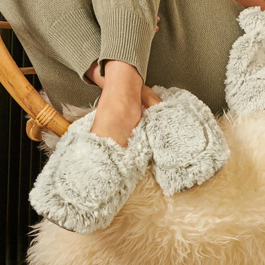 Click to view product details and reviews for Warmies Cozy Microwavable Slippers Cream.