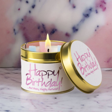 Click to view product details and reviews for Happy Birthday Scented Candle Tin. Click to view product details and reviews for Happy Birthday Scented Candle Tin.