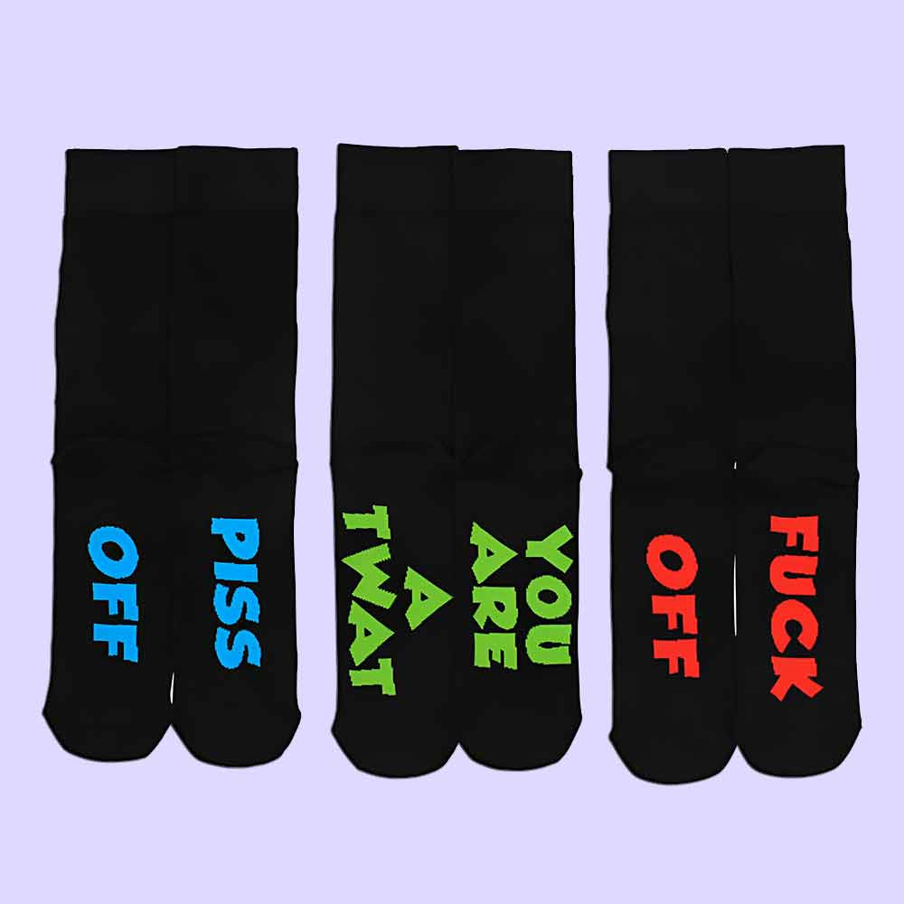 United Oddsocks Sweary Socks black