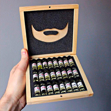 Image of Beard Oil Wooden 24 Sampler Box Set