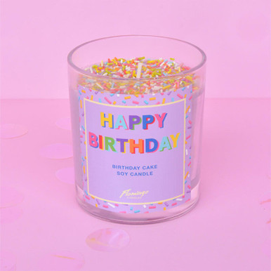 Image of Birthday Cake Happy Birthday Sprinkle Candle