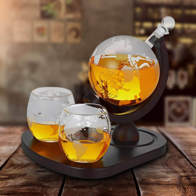 Click to view product details and reviews for Deluxe Globe Decanter Set.