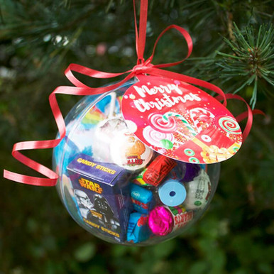 Image of Personalised Sweetie Filled Christmas Bauble