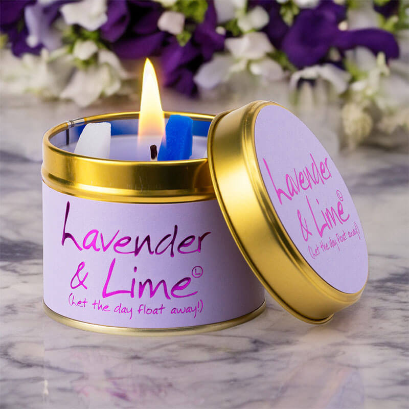 Lily Flame Lavender and Lime Tin Candle