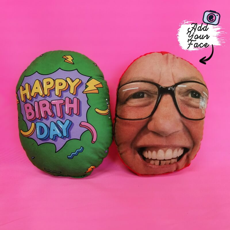 Personalised Happy Birthday Face Cushion