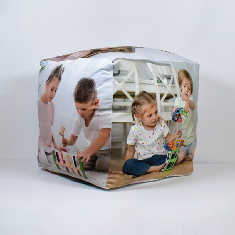 Personalised Photo Cube Cushion - 10 Inch