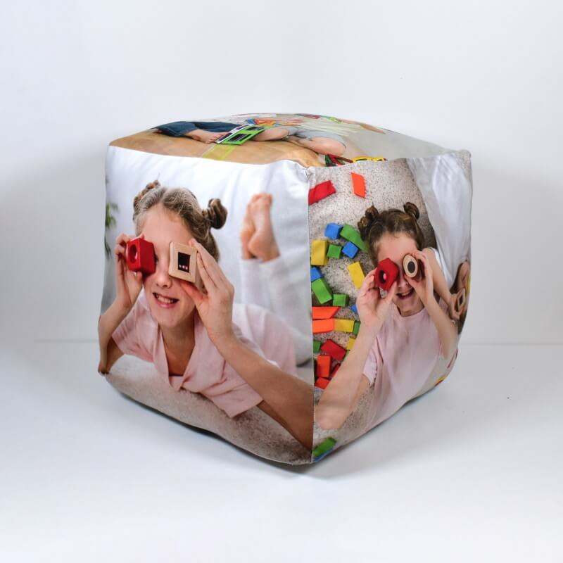 Personalised Photo Cube Cushion 15 Inches