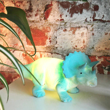 Click to view product details and reviews for Disaster Design Turquoise Triceratops Mini Led Lamp.