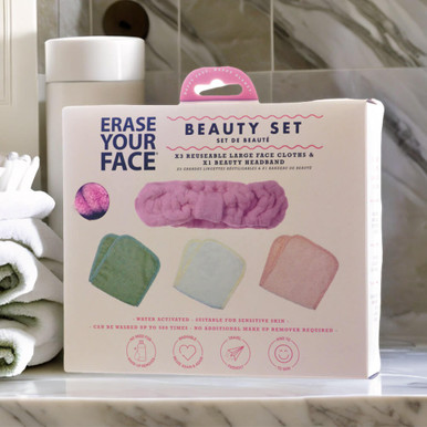Click to view product details and reviews for Erase Your Face Makeup Removing Beauty Set.