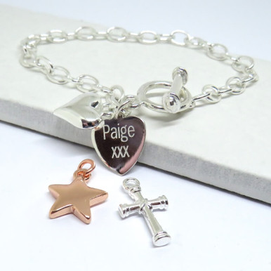 Image of Personalised Butterfly Link Bracelet