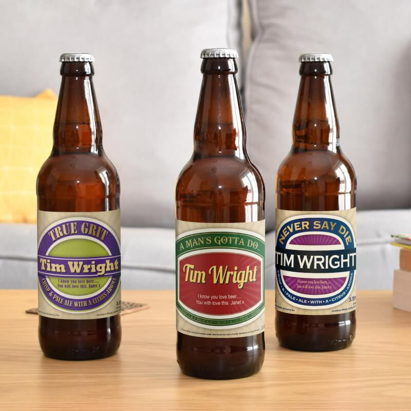 Personalised Beer - Pack of 3