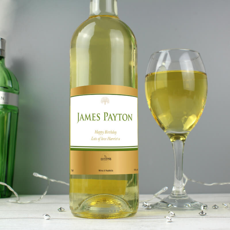 Personalised Bottle of White Wine