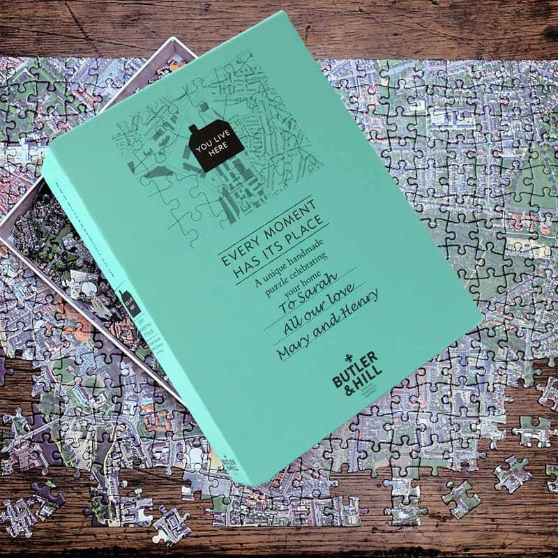 Personalised Postcode Jigsaw - 400 Pieces Aerial