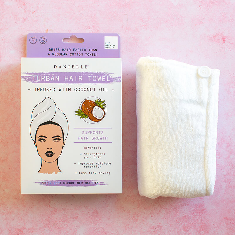 Coconut Oil Infused Turban Hair Towel