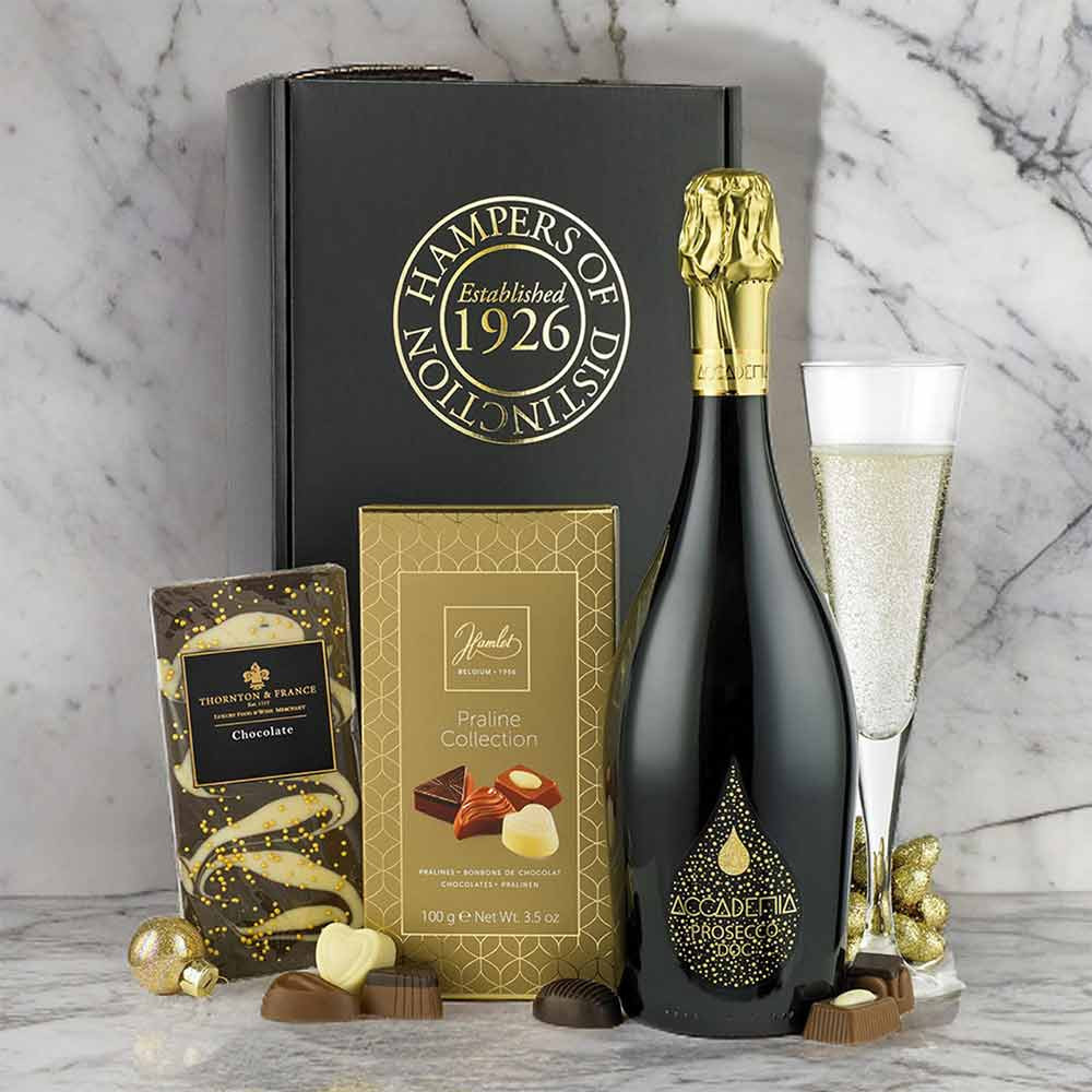 Spicers of Hythe Prosecco and Chocolates Gift Box