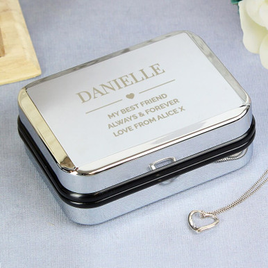 Click to view product details and reviews for Personalised Box With Heart Necklace.