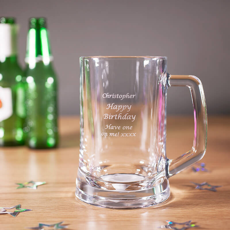 Personalised Glass Tankard