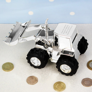 Click to view product details and reviews for Personalised Digger Money Box.