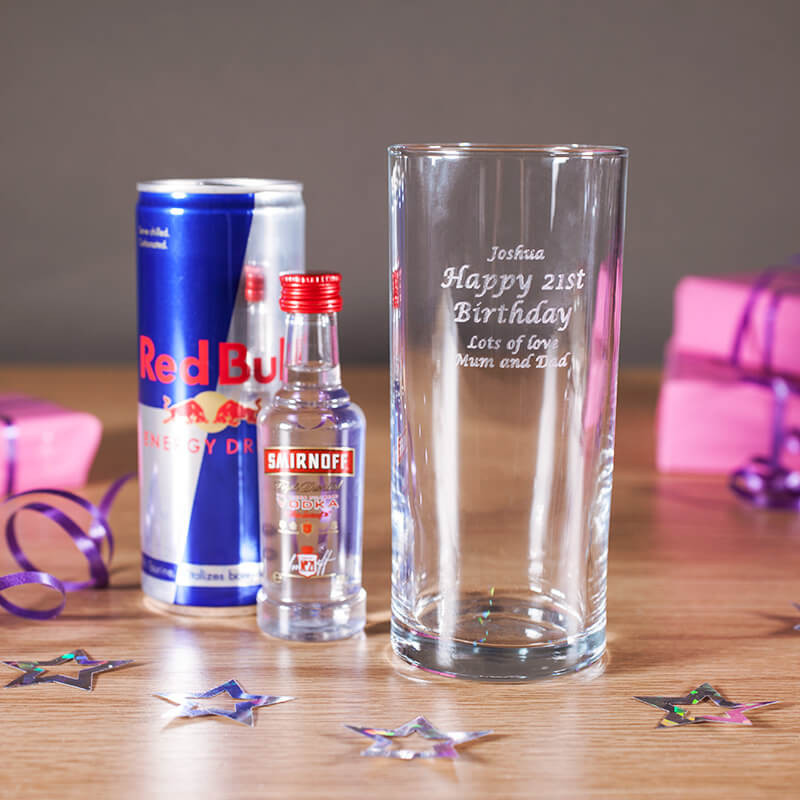 Personalised Vodka & Red Bull Gift Set