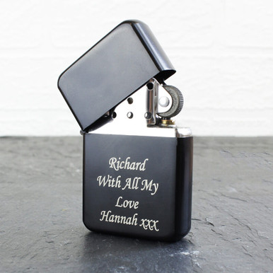 Click to view product details and reviews for Personalised Black Lighter.